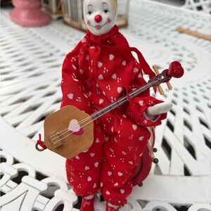 Enesco 1984 Musical Clown Porcelain Figure Send In The Clowns Music Box WORKS